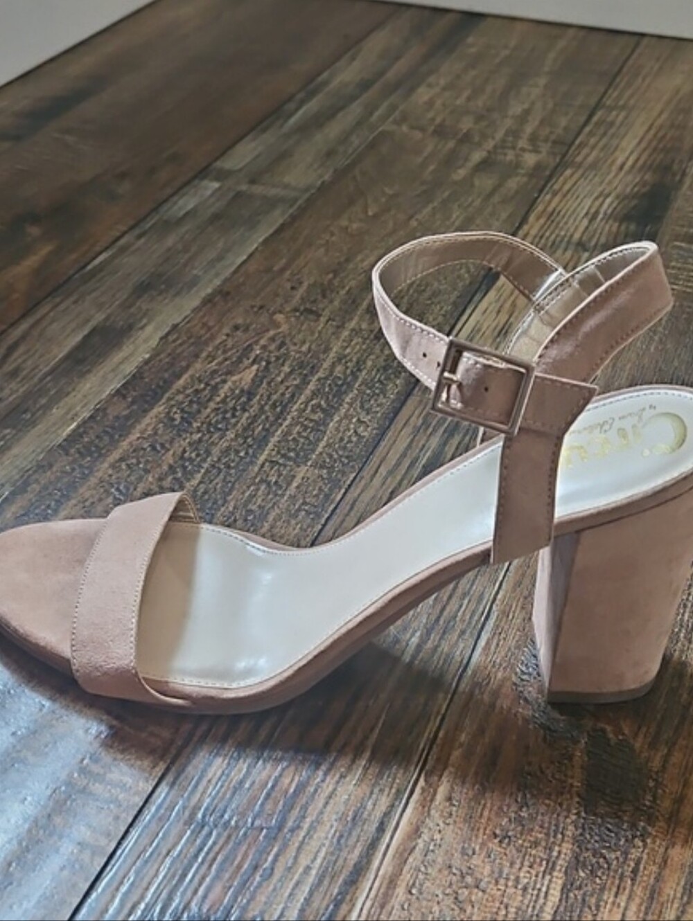 Circus by Sam Edelman Women's Tan Suede Leather Heeled Sandals. Size 10